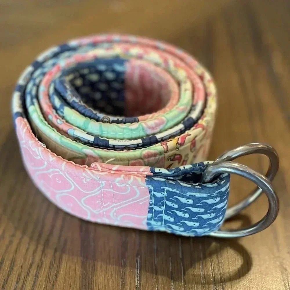 Vineyard Vines D-Ring Patchwork Belt